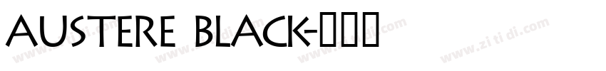 Austere Black字体转换